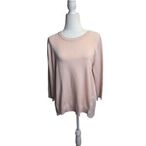 Adrianna Papell Tunic Sheer back Sweater Size Medium